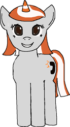 Size: 429x779 | Tagged: safe, artist:blossomgutz, edit, editor:yoshimon1, imported from derpibooru, oc, oc only, oc:cone pone, pony, unicorn, derpibooru community collaboration, 2022 community collab, background removed, simple background, solo, traffic cone, transparent background