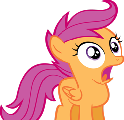 Size: 2486x2413 | Tagged: safe, artist:jeosadn, imported from derpibooru, scootaloo, pegasus, pony, hearth's warming eve (episode), season 2, female, filly, foal, high res, open mouth, simple background, solo, transparent background, vector