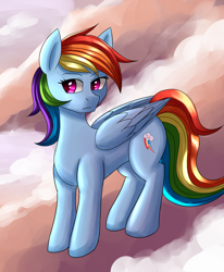 Size: 1400x1700 | Tagged: safe, artist:zachc, imported from derpibooru, rainbow dash, pegasus, pony, cloud, concave belly, looking away, slim, solo, thin, turned head