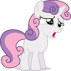 Size: 2450x2448 | Tagged: safe, artist:drewdini, imported from derpibooru, sweetie belle, pony, unicorn, female, filly, foal, high res, open mouth, simple background, solo, transparent background, vector