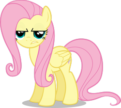 Size: 2595x2312 | Tagged: safe, artist:drewdini, imported from derpibooru, fluttershy, pegasus, pony, female, fluttershy is not amused, high res, looking at you, simple background, solo, transparent background, unamused, vector