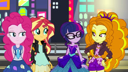 Size: 3000x1700 | Tagged: safe, artist:bigpurplemuppet99, imported from derpibooru, adagio dazzle, pinkie pie, sci-twi, sunset shimmer, twilight sparkle, equestria girls, equestria girls series, friendship games, legend of everfree, sunset's backstage pass!, spoiler:eqg series (season 2), adagilight, female, lesbian, scitwidagio, shipping, sunsetpie