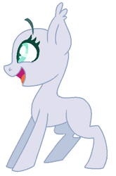 Size: 358x544 | Tagged: safe, artist:awoomarblesoda, imported from derpibooru, oc, oc only, earth pony, pony, bald, base, earth pony oc, eyelashes, simple background, smiling, solo, white background