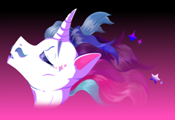 Size: 1366x934 | Tagged: safe, artist:dsstoner, imported from derpibooru, fancypants, pony, unicorn, eyes closed, flowing mane, male, solo, sparkles, stallion