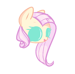 Size: 486x483 | Tagged: safe, artist:ambarloo, imported from derpibooru, fluttershy, pony, big eyes, cute, empty eyes, female, head only, mare, open mouth, shyabetes, simple background, solo, white background