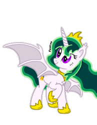 Size: 1120x1440 | Tagged: safe, alternate version, artist:fenringxgod, imported from derpibooru, oc, oc only, oc:sally star, alicorn, bat pony, bat pony oc, female, simple background, solo, transparent background