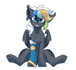 Size: 1625x1501 | Tagged: safe, artist:star-theft, imported from derpibooru, oc, oc:prism, bat pony, pony, ear piercing, male, piercing, simple background, solo, stallion, transparent background