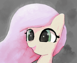 Size: 2388x1958 | Tagged: safe, artist:solid shrimp, imported from derpibooru, fluttershy, pegasus, pony, :d, bust, open mouth, open smile, portrait, smiling, solo