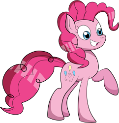 Size: 2036x2101 | Tagged: safe, artist:retroneb, imported from derpibooru, pinkie pie, earth pony, pony, 2016, high res, raised hoof, simple background, solo, transparent background