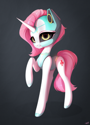 Size: 4073x5625 | Tagged: safe, artist:stahlkat, imported from derpibooru, oc, oc only, pony, robot, robot pony, unicorn, oc name needed, solo