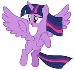 Size: 9707x9159 | Tagged: safe, artist:andoanimalia, imported from derpibooru, twilight sparkle, alicorn, pony, absurd resolution, female, flying, mare, open mouth, simple background, smiling, solo, spread wings, transparent background, twilight sparkle (alicorn), vector, wings