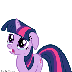 Size: 2449x2449 | Tagged: safe, artist:sirspikensons, imported from derpibooru, twilight sparkle, pony, unicorn, a canterlot wedding, season 2, crying, female, floppy ears, high res, open mouth, simple background, solo, transparent background, unicorn twilight, vector