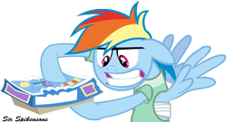 Size: 3000x1623 | Tagged: safe, artist:sirspikensons, imported from derpibooru, rainbow dash, pegasus, pony, read it and weep, season 2, battlecloud, board game, female, floppy ears, gritted teeth, rainbow dash is best facemaker, simple background, transparent background, vector