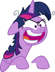 Size: 992x1299 | Tagged: safe, artist:sollace, derpibooru exclusive, imported from derpibooru, twilight sparkle, alicorn, pony, a trivial pursuit, season 9, .svg available, crazy face, faic, female, folded wings, messy mane, open mouth, reaction image, shrunken pupils, simple background, sitting, solo, svg, teeth, transparent background, twilight snapple, vector, wings