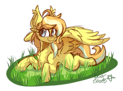 Size: 1214x903 | Tagged: safe, artist:star-theft, imported from derpibooru, oc, pegasus, pony, female, grass, lying down, mare, prone, simple background, solo, transparent background