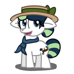 Size: 1280x1280 | Tagged: safe, artist:artsymongoose, imported from derpibooru, oc, oc only, oc:gondali flowzini, hat, simple background, solo, transparent background