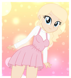 Size: 1280x1402 | Tagged: safe, artist:cindystarlight, imported from derpibooru, oc, oc:sandy, equestria girls, clothes, dress, female, solo