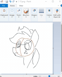Size: 401x500 | Tagged: safe, artist:anonymous, applejack, earth pony, pony, /mare/con, animated, blinking, gif, hat, head turn, ms paint