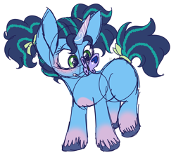 Size: 3024x2670 | Tagged: safe, artist:feather_bloom, imported from derpibooru, butterfly, pony, unicorn, spoiler:g5, blushing, butterfly on nose, colored, cute, female, filly, filly misty brightdawn, foal, freckles, g5, hair ribbon, insect on nose, misty brightdawn, mistybetes, my little pony: make your mark, pigtails, ribbon, simple background, sketch, solo, unshorn fetlocks, white background, younger