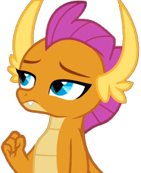 Size: 628x769 | Tagged: safe, imported from derpibooru, screencap, smolder, dragon, sweet and smoky, background removed, female, frown, lidded eyes, png, simple background, solo, transparent background