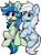 Size: 724x979 | Tagged: safe, artist:oofycolorful, imported from derpibooru, oc, oc only, oc:jade luster, oc:勤乐, earth pony, pony, unicorn, duo, eye clipping through hair, horn, simple background, transparent background