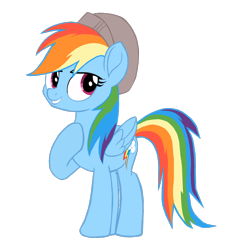 Size: 700x739 | Tagged: safe, artist:benpictures1, imported from derpibooru, rainbow dash, pegasus, pony, rainbow roadtrip, beanie, cute, dashabetes, female, hat, inkscape, mare, simple background, solo, transparent background, vector