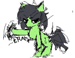 Size: 524x407 | Tagged: safe, artist:some_ponu, imported from derpibooru, oc, oc only, oc:filly anon, earth pony, pony, angry, female, filly, ms paint, simple background, solo, white background