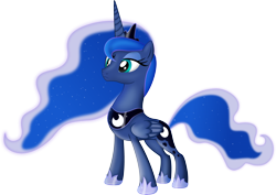 Size: 5658x4000 | Tagged: safe, artist:plsim, imported from derpibooru, princess luna, alicorn, pony, crown, female, hoof shoes, jewelry, mare, necklace, regalia, simple background, solo, transparent background