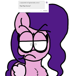 Size: 1275x1414 | Tagged: safe, artist:professorventurer, imported from derpibooru, pipp petals, pegasus, pony, series:ask pippamena, angry, chest fluff, female, g5, mare, pipp petals is not amused, pipp pipp hooray, pippamena, unamused