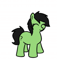 Size: 612x628 | Tagged: safe, artist:neuro, oc, oc only, oc:filly anon, earth pony, pony, animated, eyes closed, female, filly, gif, simple background, solo, white background