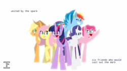 Size: 1920x1080 | Tagged: safe, artist:itzf1ker1, imported from derpibooru, applejack, fluttershy, pinkie pie, rainbow dash, rarity, twilight sparkle, alicorn, earth pony, pegasus, pony, unicorn, animated, happy birthday mlp:fim, mane six, mlp fim's twelfth anniversary, twilight sparkle (alicorn)