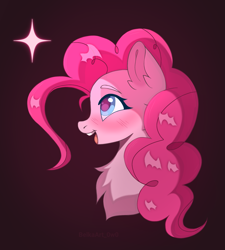 Size: 1899x2111 | Tagged: safe, artist:belkaart0w0, imported from derpibooru, pinkie pie, earth pony, pony, chest fluff, cute, diapinkes, female, heart, mare, open mouth, solo