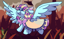 Size: 650x400 | Tagged: safe, artist:brainiac, imported from derpibooru, oc, oc:swan song, pegasus, fallout equestria, aseprite, female, filly, foal, pixel art, solo