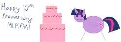 Size: 4427x1560 | Tagged: safe, artist:twilyisbestpone, derpibooru exclusive, imported from derpibooru, twilight sparkle, alicorn, pony, 1000 hours in ms paint, birthday, birthday cake, cake, female, food, happy, happy birthday mlp:fim, intentionally bad, mare, mlp fim's twelfth anniversary, ms paint, quality, simple background, smiling, solo, stick figure, stick pony, stylistic suck, twilight sparkle (alicorn), white background