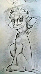 Size: 1135x2017 | Tagged: safe, artist:redahfuhrerking, imported from derpibooru, cow, them's fightin' herds, arizona (tfh), community related, pencil drawing, shading, traditional art