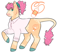 Size: 1280x1164 | Tagged: safe, artist:s0ftserve, imported from derpibooru, li'l cheese, pony, the last problem, clothes, nonbinary, parent:cheerilee, parent:cheese sandwich, shirt, simple background, solo, transparent background