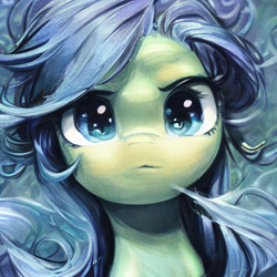 Size: 512x512 | Tagged: safe, imported from derpibooru, pony, ai content, ai generated, bust, female, generator:purplesmart.ai, generator:stable diffusion, looking at you, mare, portrait, random pony, solo