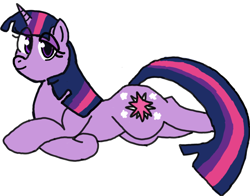 Size: 1126x885 | Tagged: safe, artist:icristal, derpibooru exclusive, imported from derpibooru, twilight sparkle, pony, unicorn, female, g4, lying down, mare, simple background, solo, unicorn twilight, white background