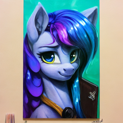 Size: 512x512 | Tagged: safe, imported from derpibooru, pony, ai content, ai generated, bust, generator:purplesmart.ai, generator:stable diffusion, looking at you, multicolored mane, portrait, random pony, solo
