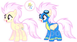 Size: 1280x708 | Tagged: safe, artist:vi45, imported from derpibooru, oc, pegasus, pony, clothes, female, mare, simple background, solo, uniform, watermark, white background, wonderbolts uniform