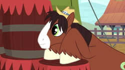 Size: 1920x1080 | Tagged: safe, imported from derpibooru, screencap, trouble shoes, earth pony, pony, appleoosa's most wanted, season 5, 1080p, cute, happy, smiling, solo, troublebetes, unshorn fetlocks