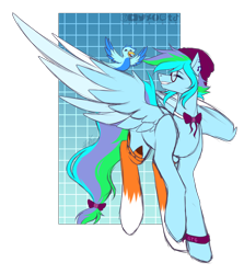 Size: 1716x1926 | Tagged: safe, artist:sparkie45, imported from derpibooru, oc, oc only, oc:fasti-san, bird, pegasus, pony, simple background, solo, transparent background