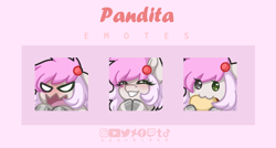 Size: 1036x557 | Tagged: safe, artist:sparkie45, imported from derpibooru, oc, oc:pandita, pegasus, pony, angry, commission, eating, emotes, happy, solo