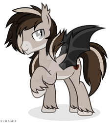 Size: 1920x2098 | Tagged: safe, artist:suramii, imported from derpibooru, oc, oc only, oc:aries, bat pony, pony, deviantart watermark, male, obtrusive watermark, simple background, solo, stallion, transparent background, watermark