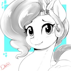 Size: 1280x1280 | Tagged: safe, artist:thelunarmoon, imported from derpibooru, pipp petals, pegasus, pony, bust, female, g5, mare, portrait, smiling, solo