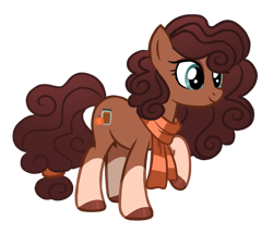 Size: 829x708 | Tagged: safe, artist:pgthehomicidalmaniac, imported from derpibooru, oc, oc only, oc:maple pumpkin, earth pony, pony, clothes, female, mare, scarf, simple background, solo, striped scarf, transparent background