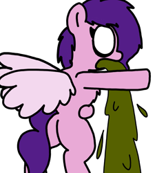 Size: 1275x1414 | Tagged: safe, artist:professorventurer, imported from derpibooru, pipp petals, pegasus, pony, series:ask pippamena, bipedal, butt, female, g5, mare, pippamena, plot, vomit, vomiting