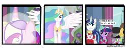 Size: 720x275 | Tagged: safe, edit, edited screencap, imported from ponybooru, screencap, caramel, princess cadance, princess celestia, shining armor, spike, twilight sparkle, alicorn, dragon, earth pony, unicorn, a canterlot wedding, a softer world, clothes, comic, female, male, mare, marriage, screencap comic, smiling, stallion, uniform, wedding, wedding veil