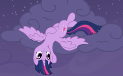 Size: 1368x847 | Tagged: safe, artist:broccolimeansfun, edit, imported from derpibooru, twilight sparkle, alicorn, pony, cloud, cloudy, g4, lying down, on a cloud, on back, solo, twilight sparkle (alicorn)