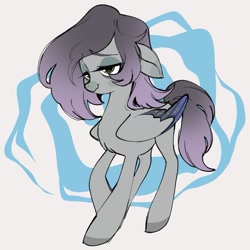 Size: 1541x1539 | Tagged: safe, artist:glacierclear, imported from derpibooru, oc, oc only, oc:sleepy scribble, pegasus, pony, female, floppy ears, lidded eyes, mare, ponysona, smiling, solo, wavy mouth